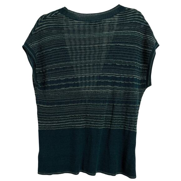 Coldwater Creek V Neck Dolman Linen Blend Stripe Cardigan Womens XL Coastal Boho - Picture 2 of 7